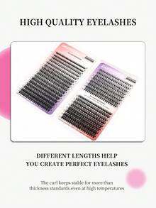 DAIFIYAN 640PCS Lash Clusters Book DIY Eyelash Extensions Clusters Lashes Book D Curl LASH Mega Volume Individual Lashes Eyelash Clusters Extensions Wispy Lashes Cluster DIY At Home - Black - View 4