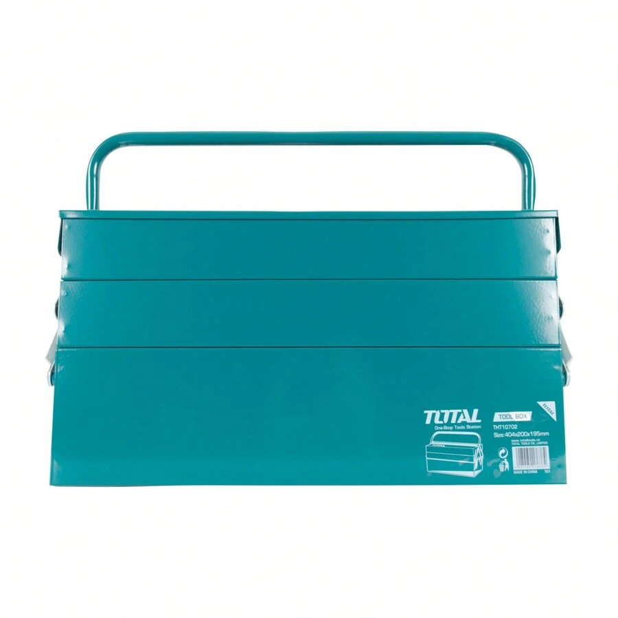 IUSA GROUP Caja Organizadora de Herramientas de Acero 3 Compartimentos Alta Capacidad Soporta hasta 20 kg para Taller, Construcción y Uso Profesional, IUSA - Azul - Ver 1