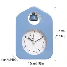 1pc Minimalist Metal Cartoon Quartz Alarm Clock, Silent Bedside/Desk Clock With Luminous Display - Multicolor - View 9