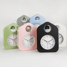 1pc Minimalist Metal Cartoon Quartz Alarm Clock, Silent Bedside/Desk Clock With Luminous Display - Multicolor - View 11