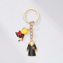 1 Stück neuer Ankunft Abitur-Jahreszeit Zink-Legierung Öltröpfchen-Tasse, Bachelor-Abschluss Kleid und Kappe Anhänger Schlüsselanhänger Rucksack Ornament, Studenten Gedächtnis Geschenk - Gold - Übersicht 7