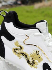 BHZPE Sports Shoes For Men, Breathable And Shock-Absorbing In Summer, Oversized Men's Shoes For 45 Teenagers, Lightweight Running Shoes For Students, Height Increasing Casual Running Shoes - Black - View 4