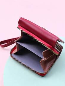 New Arrival Women's Short Red Deer Horn Wallet Mini Zipper Coin Cartoon Tri-Fold Button Card Holder For Women Wallet Purse Wallet Small Wallet