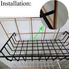 2pcs Hanging Wall Basket, Hook Rack, Hanging Storage Shelf, Wall Grid Accessories, Suitable For Metal Wire Grid Wall Panels, Grid Wall Baskets, For Room Storage, Photo Wall Display, Living Room Office Decor, Autumn Home Decor, Room Decoration