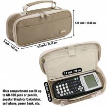 Dual Side Pencil Case Large Capacity Pencil Case Organizer; Double Zipper Storage Bag; Big Pencil Pouch