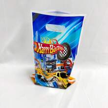 10 件/袋风车赛车主题派对礼品袋，塑料礼品袋，珠光礼品袋，蝴蝶图案糖果袋，圣诞节情人节 - 藍色 - 查看 5