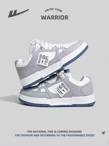 WARRIOR 1 Đôi Giày Thể Thao Nam Cổ Thấp Ngoài Trời Đế Mềm, Vải PU Buộc Phía Trước, Nhẹ - Xám - Xem 3