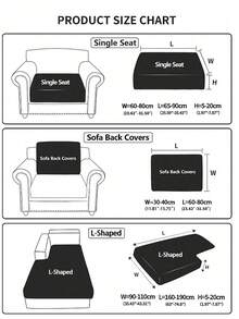 1 Vỏ bọc ghế sofa bằng vải nỉ Jacquard chống bụi chống thấm nước cho bốn mùa, Vỏ bọc ghế sofa đàn hồi chống thấm nước cho thú cưng phong cách hiện đại tối giản, Vỏ bọc ghế sofa màu trơn chống trầy xước phù hợp cho ghế sofa chữ L phòng khách và ghế sofa 1/2/3/4 chỗ ngồi - Màu xám đen - Xem 2