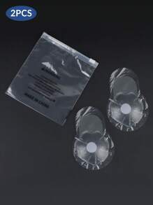 1 Pair Floral Silicone Invisible Bra Nipple Covers, Lift & Push Up, Suitable For All Skin Tones, Fashion Undergarment For Wedding Dresses