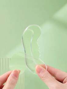 2 miếng đệm gót chân bằng silicon mềm thoải mái để chống trượt và đệm gót chân - Phong cách mới trong suốt - Xem 6