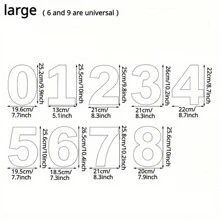 1Pc Silicone Numbers Cake Molds, 3D Baking Silicone Mould, Large/Small Number Cake Pan Set, 0-9 Numbers Cake Pans, Silicone Baking Pans For Birthday And Wedding Anniversary 3D Baking Molds Numbers - Red (large) - View 2