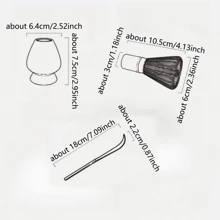 Zestaw Matcha 3 w 1 Łyżeczka bambusowa Łyżeczka Ceramiczna miska Zestawy do herbaty przejściowej Narzędzia do parzenia herbaty Akcesoria Prezenty urodzinowe Powrót do szkoły