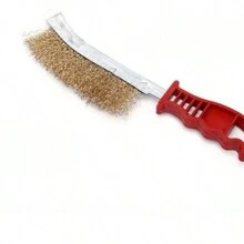 Grill Brush, Stainless Steel Rust Removal And Grout Cleaning Wire Brush With Copper Bristles And Chisel Scraper For Kitchen - Copper Wire Brush - View 6