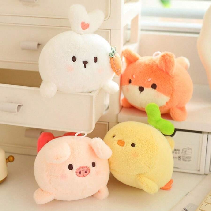 1pc Pull-String Bunny Plush Toy With Wagging Tail, Festival Gift - Multicolor - View 1