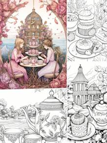 1 本艺术图画书原装升级版纸张加厚 22 页图画书节日生日派对礼物缓解压力消磨时间涂鸦绘画绘画艺术书返校、母亲节、妈妈的礼物、返校、学校用品 - 1099 single printing - 查看 5