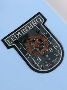 LEDUNTINO Herren Mode neue lässige Jacke mit Multi-Taschen, Buchstaben-Muster und abnehmbarer Kapuze, dünn für Lässig und Outdoor Sport im Frühjahr und Herbst - Blau - Übersicht 5