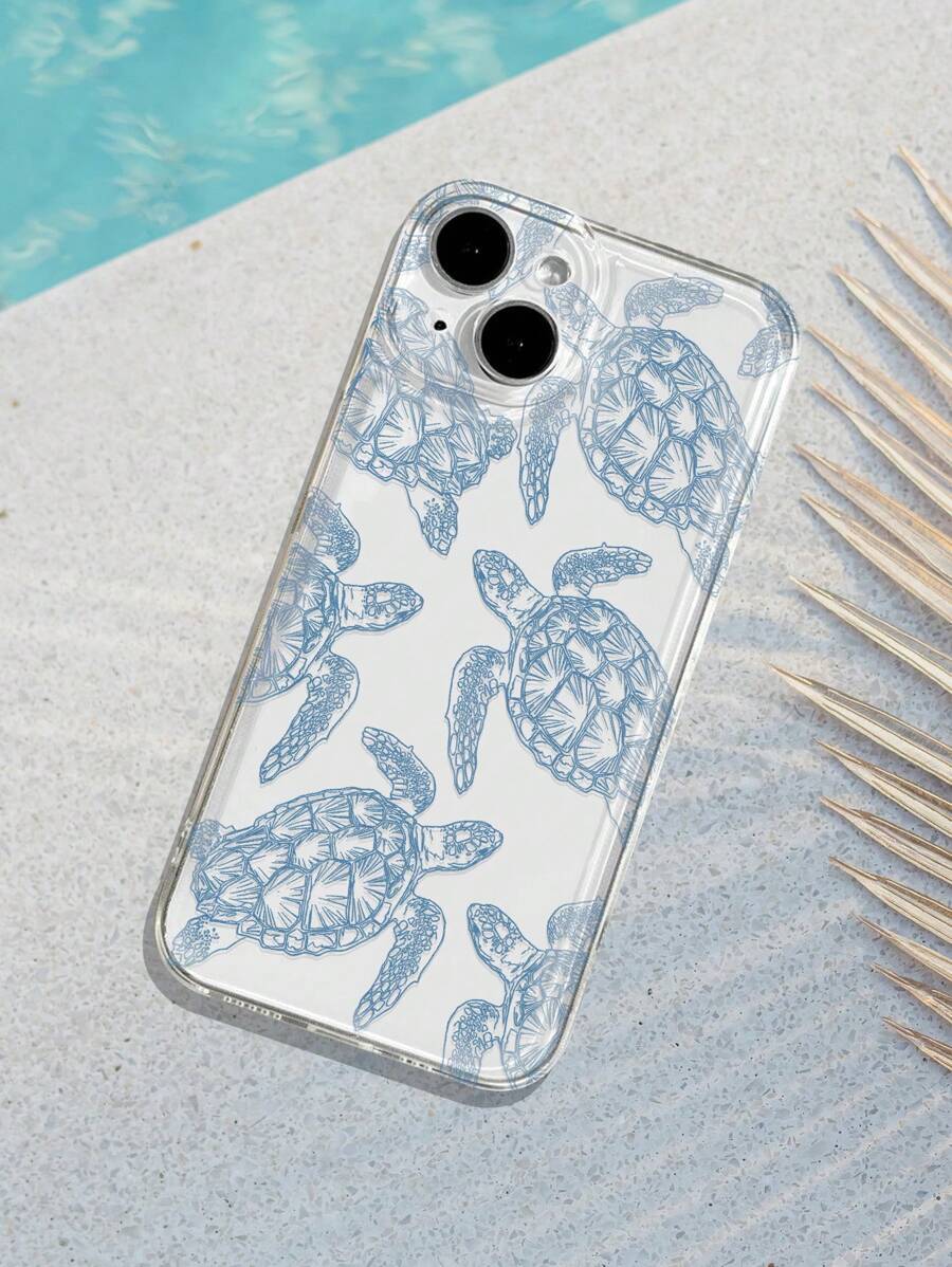 1 件透明太空形状 Tpu 手机壳，带夏季海龟图案，兼容 型号，适用于 iPhone11/12/13/14/15/15pro/15 Plus/15 Promax/7plus/8plus/X/Xs Max/Xr/11pro/12pro/13pro/14pro/12mini/13mini/11promax/12promax/13promax/14promax/14plus/6/6s/6plus/7/8/Se&兼容三星 Galaxy Galaxy/A54/A14/A12/A13/A15/A32/A33/A24/A52S/S20/S21/S22/S23/S24/S23Plus/S24ultra - 彩色 - 查看 1