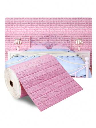 10M/5M/3M/2M/1M Autocollant mural 3D imitation brique, décoration de chambre à coucher, imperméable, autocollant, papier peint DIY pour salon, toile de fond TV, rénovation, panneaux muraux amovibles, papier peint, articles de décoration de printemps pour rafraîchir votre maison, autocollants de décoration Rama