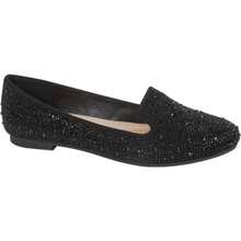 Zapatos Flats Ballerina Detalle Pedrería Dama Color Negro - Negro - Ver 1