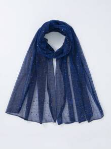 1 chiếc khăn choàng/khăn quàng cổ nhẹ, thủ công, đính sequin, thanh lịch dành cho nữ. Có thể có sự khác biệt nhỏ về màu sắc do ánh sáng. - Nhiều màu - Xem 14