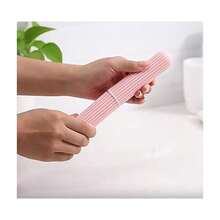 1pc Portable Toothbrush Storage Box, Simple Striped Travel Toothbrush Container, For Holding Toothbrush, Kitchen Cutlery Storage,Storage,Kitchen Organiser,Kitchen Items,Room Decor,Home Decor. - Striped Plastic Toothbrush Storage Tube - View 1