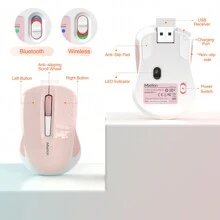 Wireless Bluetooth Mouse, Mini Mouse, Portable Mouse, Small Hands/Kids Mouse, Multi-Device Connectivity Business Mouse, Type-C Charging Mouse, Symmetric Silent Portable Mouse, Compact Business Travel Mouse Compatible With Laptop/Desktop/Smartphone
