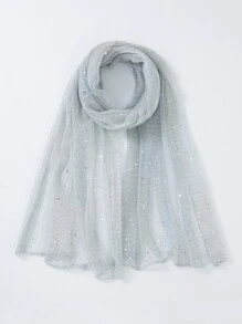 1 chiếc khăn choàng/khăn quàng cổ nhẹ, thủ công, đính sequin, thanh lịch dành cho nữ. Có thể có sự khác biệt nhỏ về màu sắc do ánh sáng. - Nhiều màu - Xem 11