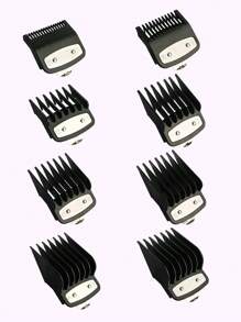 1 set de 8 piezas Juego de peines guía para cortapelos para hombres, compatible con recortadoras de cabello 8148, herramientas para el cabello, productos y accesorios para peluquería, salón de belleza, esenciales de viaje, vuelta al cole, accesorios para el cabello para mujeres, cepillo para peinado hacia atrás, accesorios de peluquería, secador de pelo - Multicolor - Ver 9