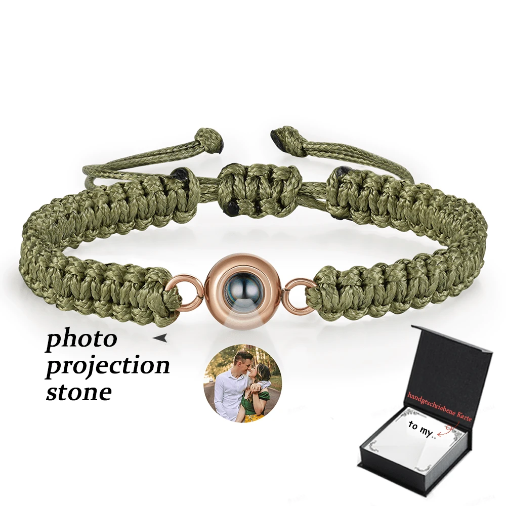 Pulsera de proyección de piedra esmerilada personalizada Moda de