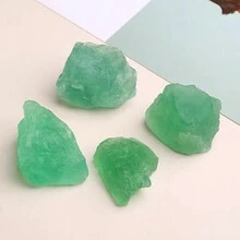 1pc 3-5cm Natural Crystal Green Fluorite Ore As Fish Tank Stone, Fragrant Diffuser, Home Decor - Green - View 2