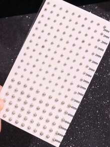 1pc 180 Silver-Plated Rhinestone Lip/Microblading/Face Sticker Stud, Fashionable Minimalist High-End Women's Party Jewelry