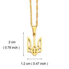 1 Stück Ukraine-Flagge Anhänger Halsketten in Goldfarbe/Silberfarbe/Roségold beschichtet, ukrainischer Schmuck