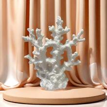 模擬珊瑚，家居擺設，色彩繽紛的觀賞魚缸景觀擺設，水草，水族館鐵枝，海底風景裝飾 - 白色 - 查看 6