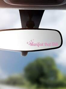 RandySticker Calcomanía para espejo retrovisor, manifiesta eso, calcomanías divertidas, salud mental, calcomanía para ventana, calcomanía para automóvil, calcomanías para vehículos, decoración de afirmación positiva para espejo, diseño de cita, calcomanías, calcomanía de pared, calcomanía de vinilo para decoraciones del hogar, artículos de decoración de primavera para refrescar tu hogar, calcomanías de decoración de festivales, regalos de cumpleaños y graduación - rosa - Ver 8