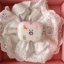 苹果可爱星星动物印花耳机盒 兼容 Airpods Pro2/Airpods Pro/Airpods3/Airpods2/Airpods4 - 淺粉色 - 查看 2