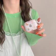 苹果可爱星星动物印花耳机盒 兼容 Airpods Pro2/Airpods Pro/Airpods3/Airpods2/Airpods4 - 淺粉色 - 查看 10