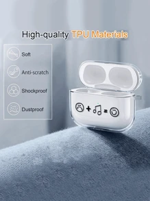 1 PIEZA Estuche protector impreso compatible con auriculares iPhone, AirPods 4/AirPods 1/2, nuevos AirPods 3/Pro/Pro2, estuche protector para auriculares para novio/novia