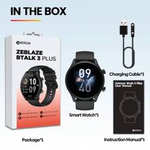 Đồng hồ thông minh Zeblaze Btalk 3 Plus màn hình lớn 1,39 inch, kính cong 2,5D, dành cho nữ, cuộc gọi Bluetooth, theo dõi sức khỏe 24 giờ, hơn 100 chế độ thể thao, hơn 300 mặt số, cuộc gọi thoại, đồng hồ đếm bước chân - màu đen - Xem 6