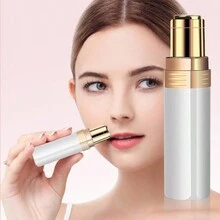 電動毛髮修剪器迷你口紅刨毛刀，面部修整刮鬍刀美容儀器 - 白色 - 查看 1