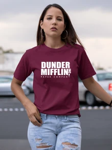 Women T-Shirts - 紫紅色 - 查看 2