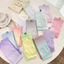 1 Pair Summer Casual High-Quality Nylon Gradient Color Ombre Arm Sleeves, Ice Silk UV Protection Sleeves For Hiking, Beach, Outdoor, Cycling, Running, Fitness, Camping, Fishing