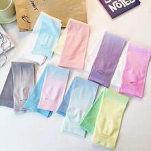 1 Pair Summer Casual High-Quality Nylon Gradient Color Ombre Arm Sleeves, Ice Silk UV Protection Sleeves For Hiking, Beach, Outdoor, Cycling, Running, Fitness, Camping, Fishing