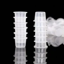 100/1000 Pieces S/M/L Disposable Tattoo Without Base, Ink Cup, Plastic Pigment, Transparent Bracket, Container Cap, Tattoo Permanent Makeup Micro Coating Supply - Clear - View 4