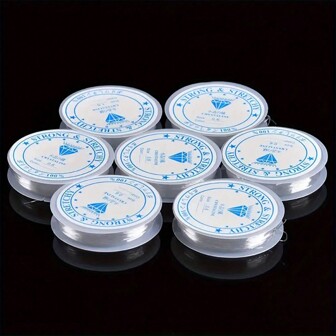 4pcs Clear Elastic Thread, Elastic Crystal Line For Bracelet Making, Beading Jewelry DIY Stretch Cord