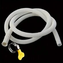 1pc Air Conditioner Drainage Pipe / Washing Machine Water Inlet Hose Extension, Plastic Flexible Tube With Drip-Proof Ripple - 1.5 M - View 7