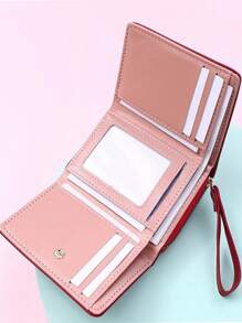 New Arrival Women's Short Red Deer Horn Wallet Mini Zipper Coin Cartoon Tri-Fold Button Card Holder For Women Wallet Purse Wallet Small Wallet