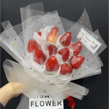 1卷5碼星月網紗~棒棒糖花束禮品DIY花包裝紙網紗 - 黑色 - 查看 9