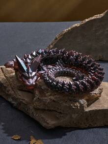 1 Stück Drachen Silikonform, 3D realistischer Kristall Drache, handgefertigte Tierhandwerke, Dekoration für Zuhause aus Gips, Beton, Zement oder Harz Gießformen. - Weiss - Übersicht 4