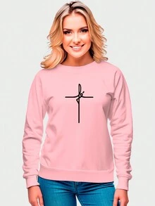 Women Sweatshirts - Hồng - Xem 1