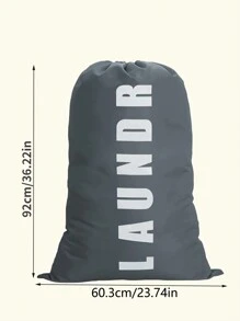 1pc XL Travel Laundry Bag, Dirty Clothes Organizer Large Enough To Hold 4 Loads Of Laundry Easy Fit A Laundry Hamper Or Basket Grey Dress Pants Shoes Jeans Boots Skirtlaundry Hamper,Washing Basketbathroom Organizer,Basket,Storage Basket,Foldable Laundry Basket - Grey - View 2